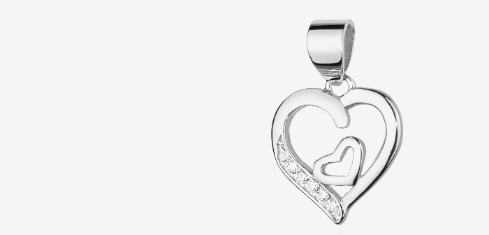 Zawieszka z białego złota